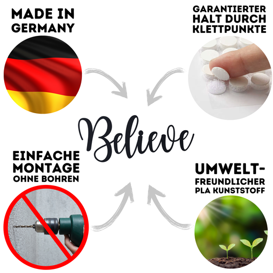 Believe elegant Schild