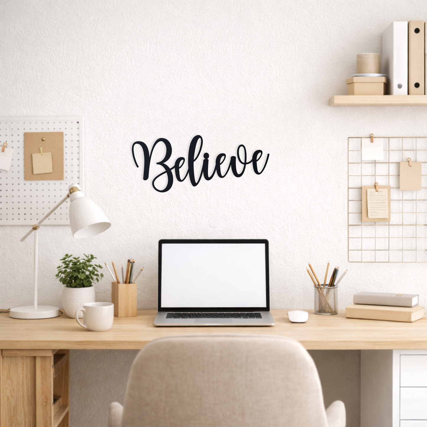 Believe elegant Schild