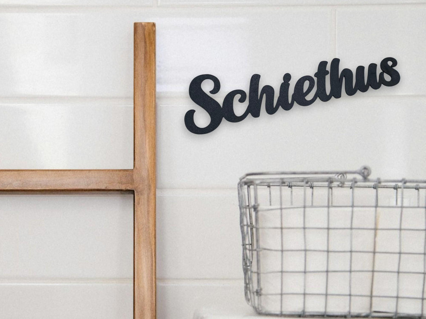 Klebendes Schiethus Türschild als moderne Türdekoration – Produktansicht 9