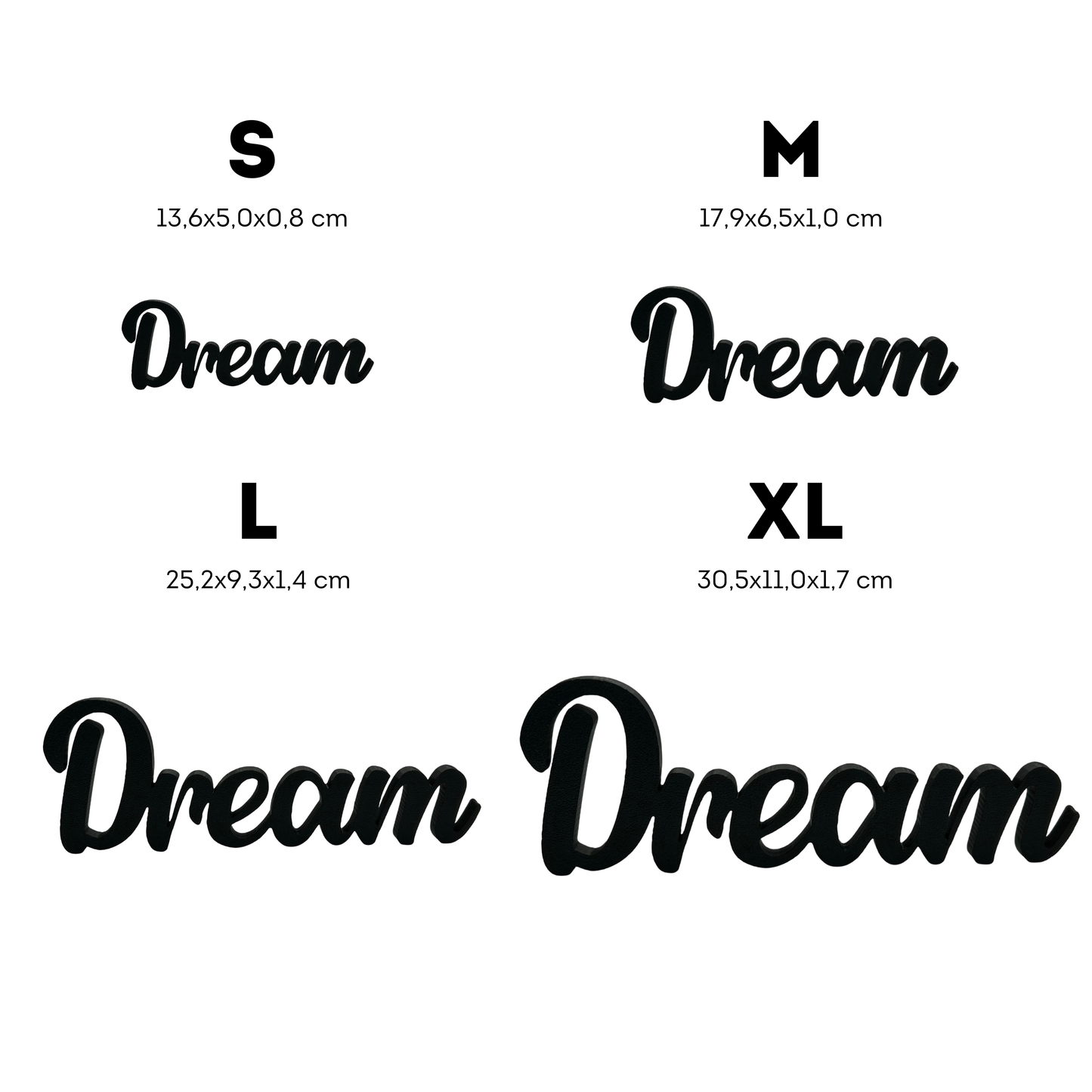 Dream Aufsteller zum Hinstellen als moderne Dekoration – Detailansicht