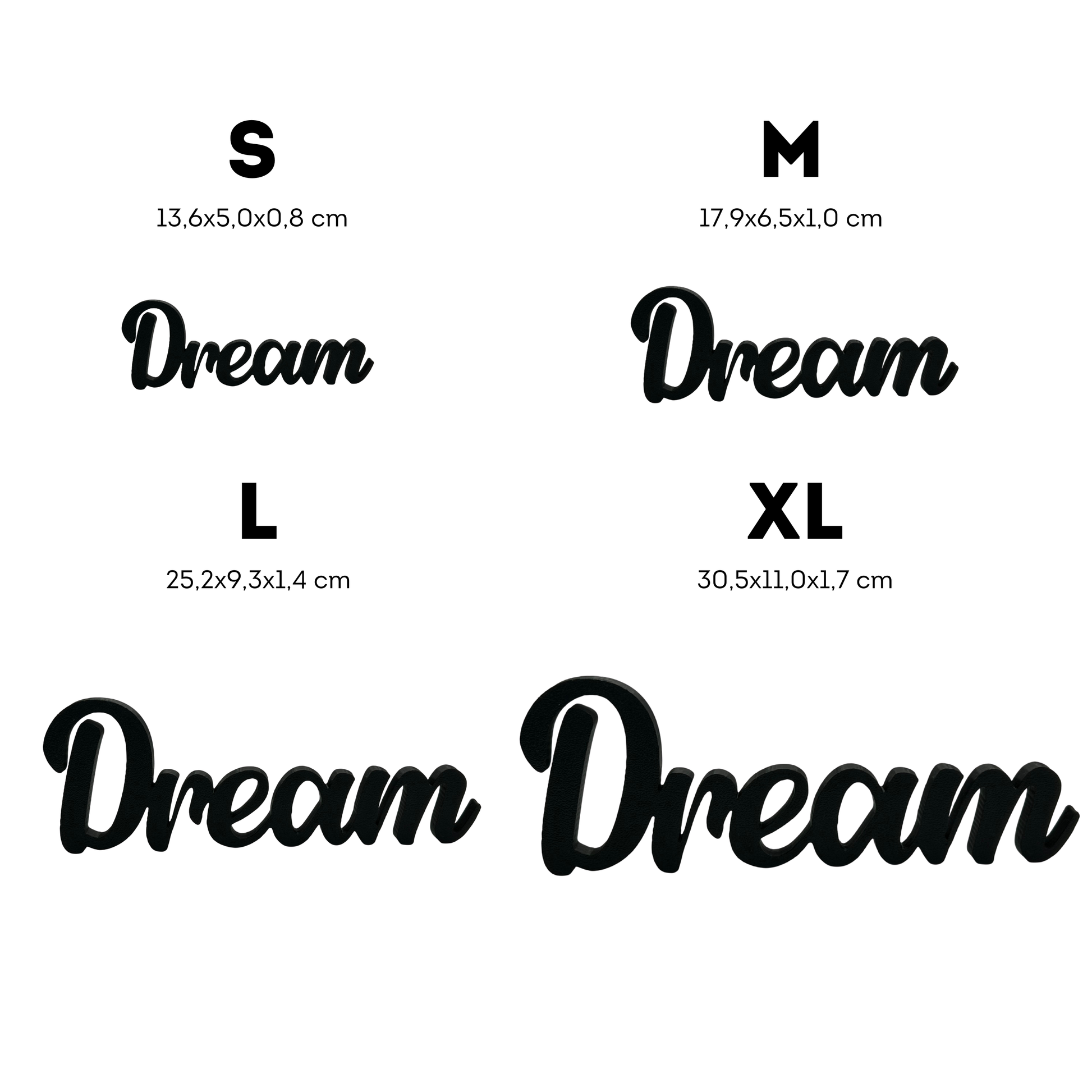Dream Aufsteller zum Hinstellen als moderne Dekoration – Detailansicht
