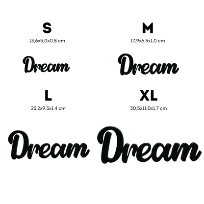 Dream Aufsteller zum Hinstellen als moderne Dekoration – Detailansicht