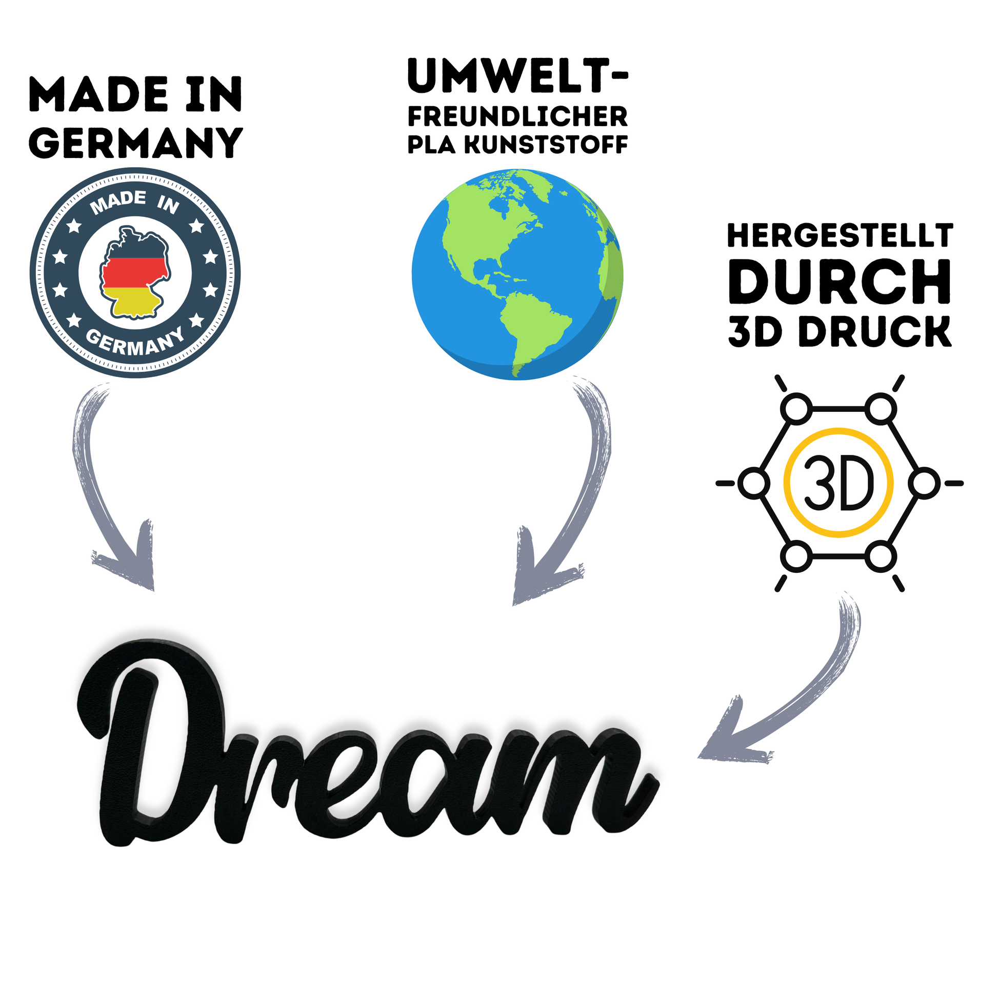 Dream Aufsteller zum Hinstellen als moderne Dekoration – weitere Produktansicht