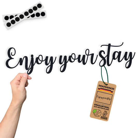 enjoy your stay elegant Schild