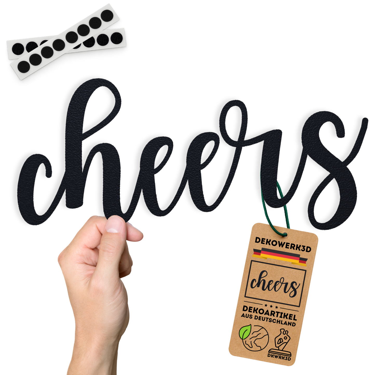 Klebendes Cheers schild als moderne Wanddekoration – Produktansicht 5