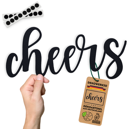 Klebendes Cheers schild als moderne Wanddekoration – Produktansicht 5