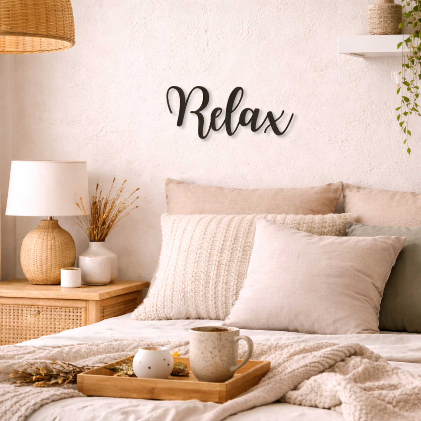 Klebendes Relax elegant Schild als moderne Wanddekoration – Produktansicht 6