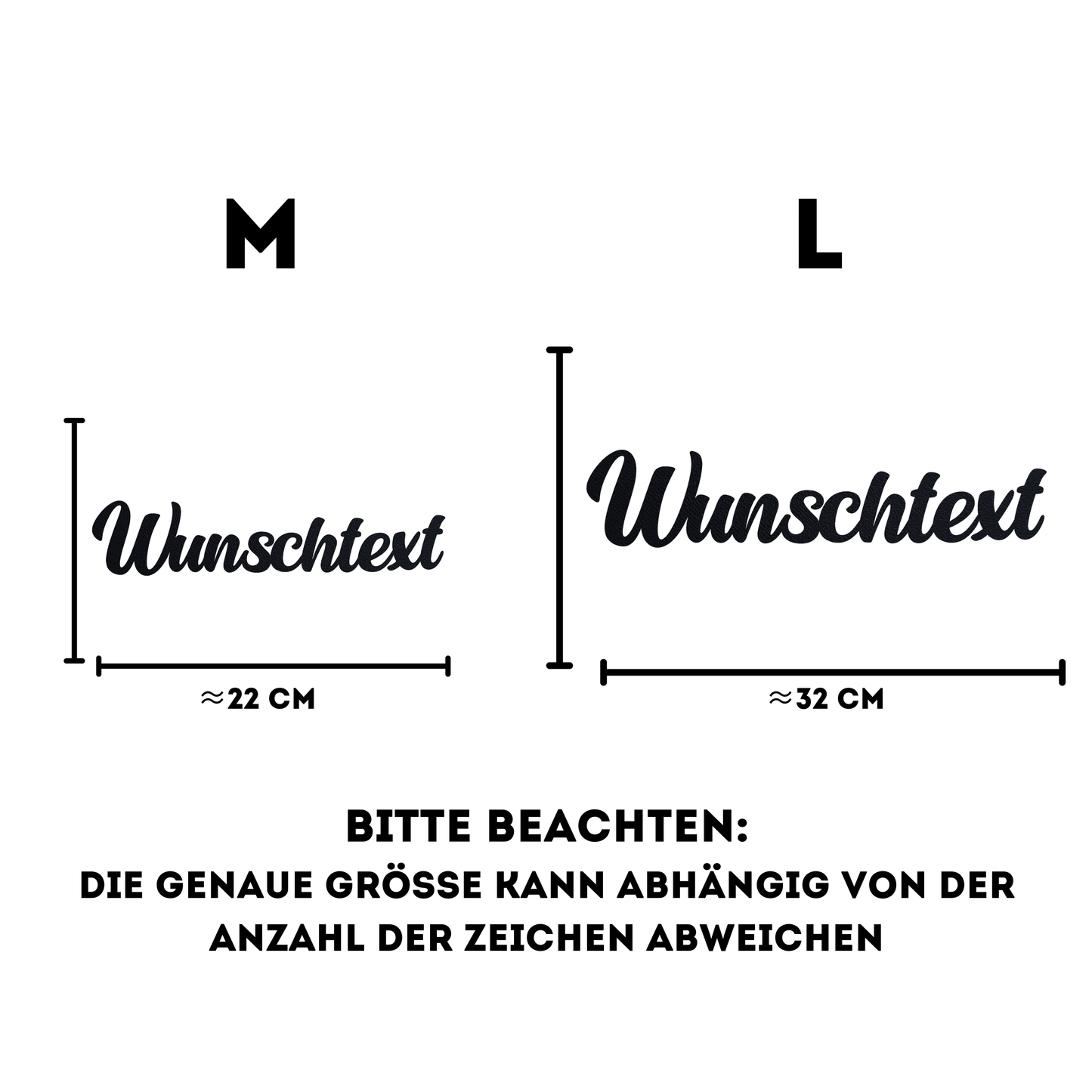 Wunschtext Schild