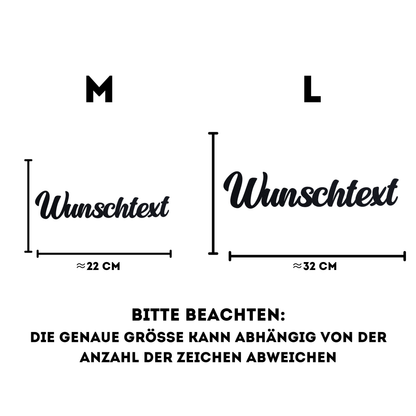 Wunschtext Schild