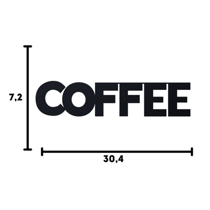 Klebendes Coffee schild als moderne Wanddekoration – Produktdetails