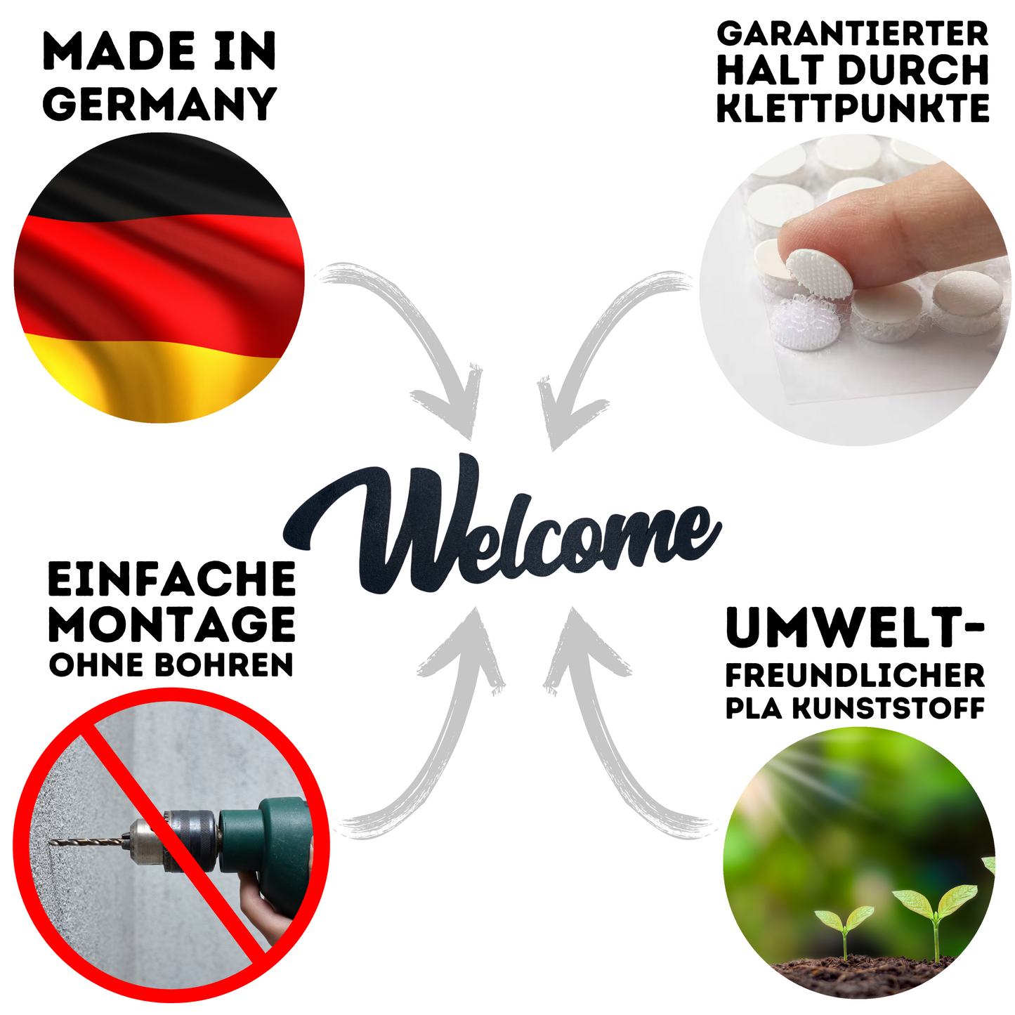 welcome elegant Schild