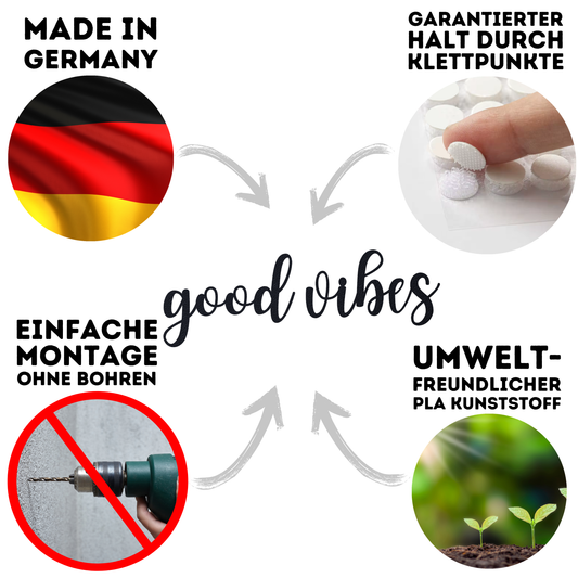 good vibes elegant Schild