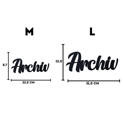 Archiv Türschild