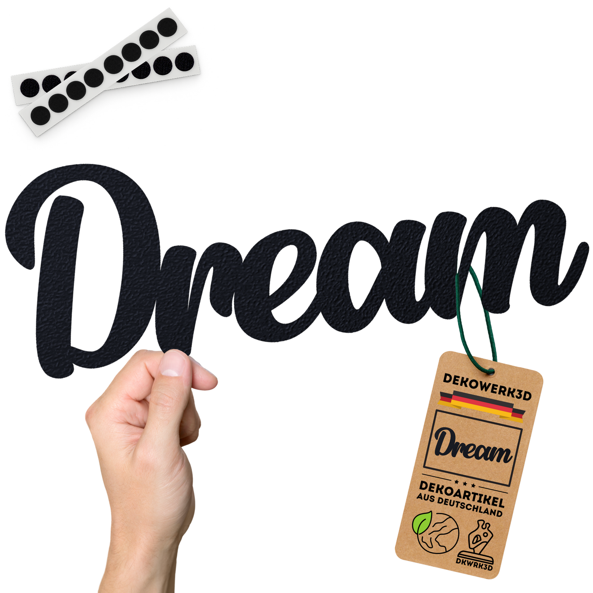 Klebendes Dream Schild als moderne Wanddekoration – Produktansicht 5