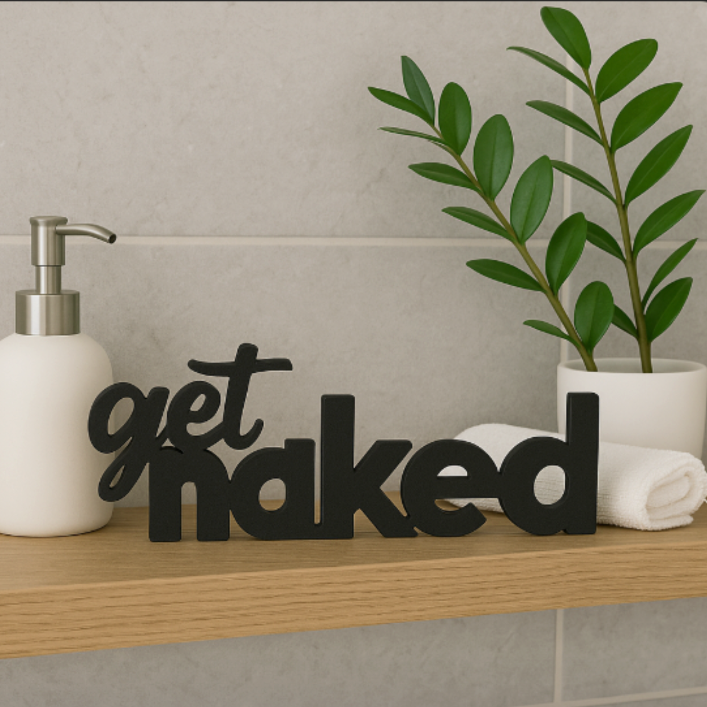 get naked Aufsteller