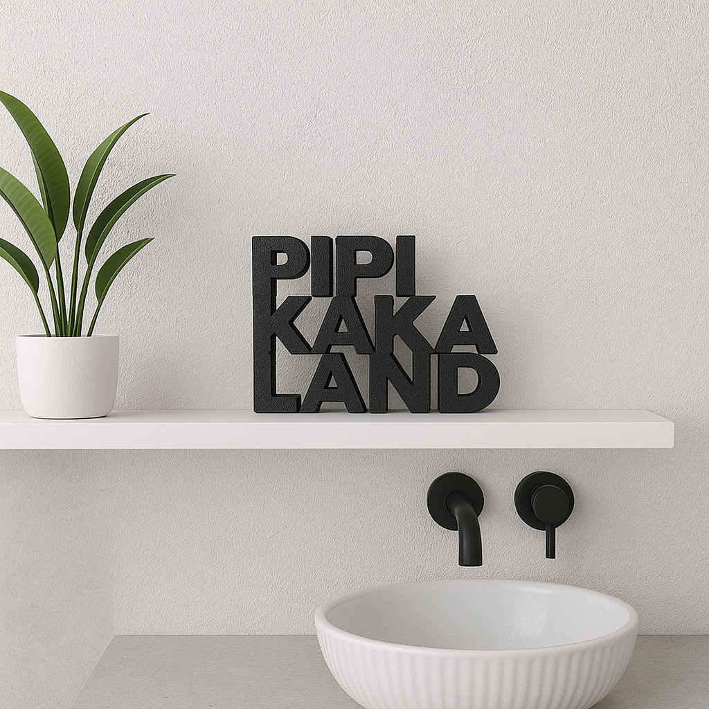 Pipi Kaka Land Aufsteller zum Hinstellen als moderne Dekoration – Produktansicht 10
