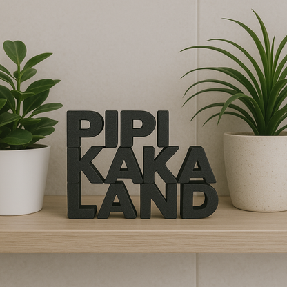 Pipi Kaka Land Aufsteller zum Hinstellen als moderne Dekoration – Produktansicht 6