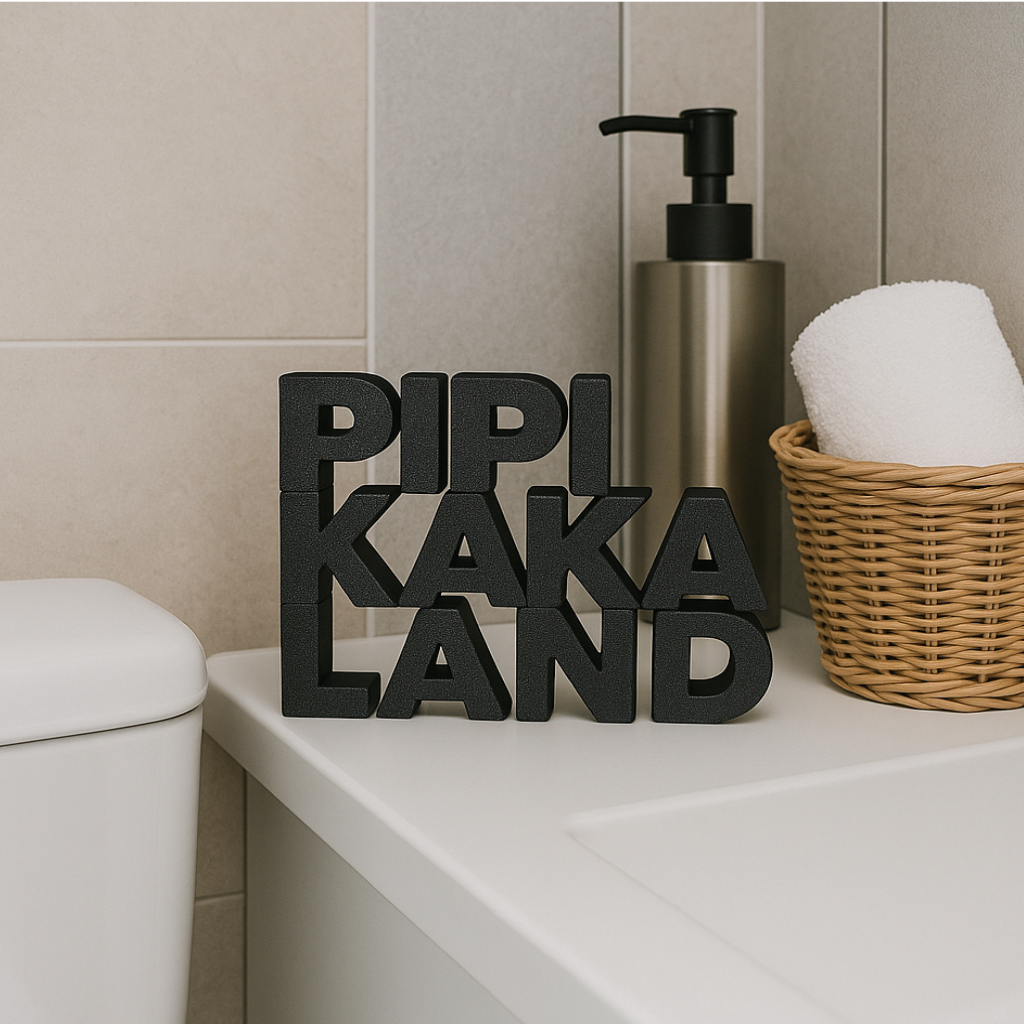 Pipi Kaka Land Aufsteller zum Hinstellen als moderne Dekoration – Produktansicht 7