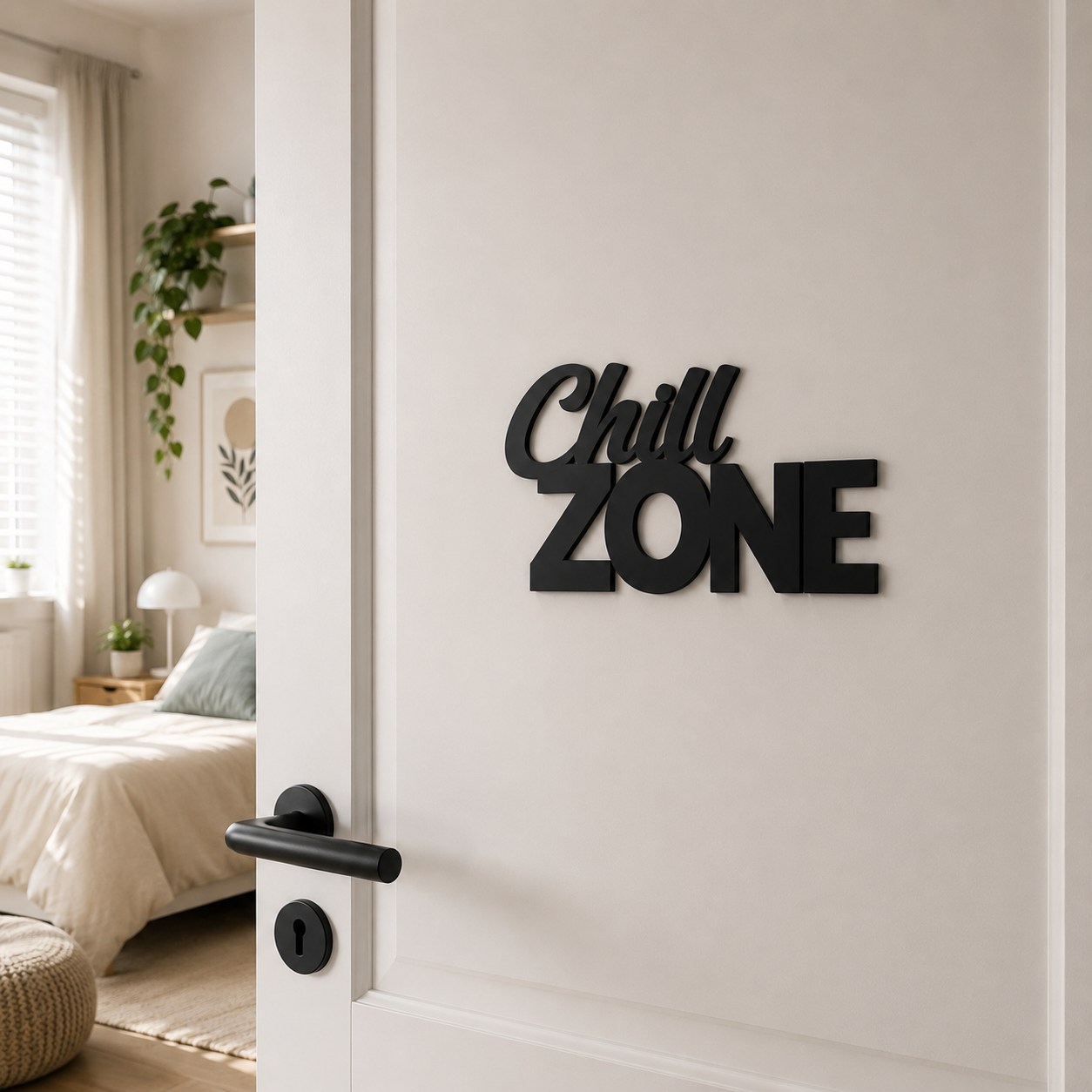 Klebendes Chill Zone Schild als moderne Wanddekoration – Produktansicht 8