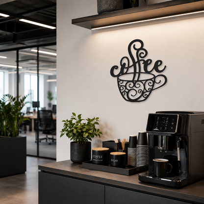 Klebendes Coffee Schild als moderne Wanddekoration – Produktansicht 6