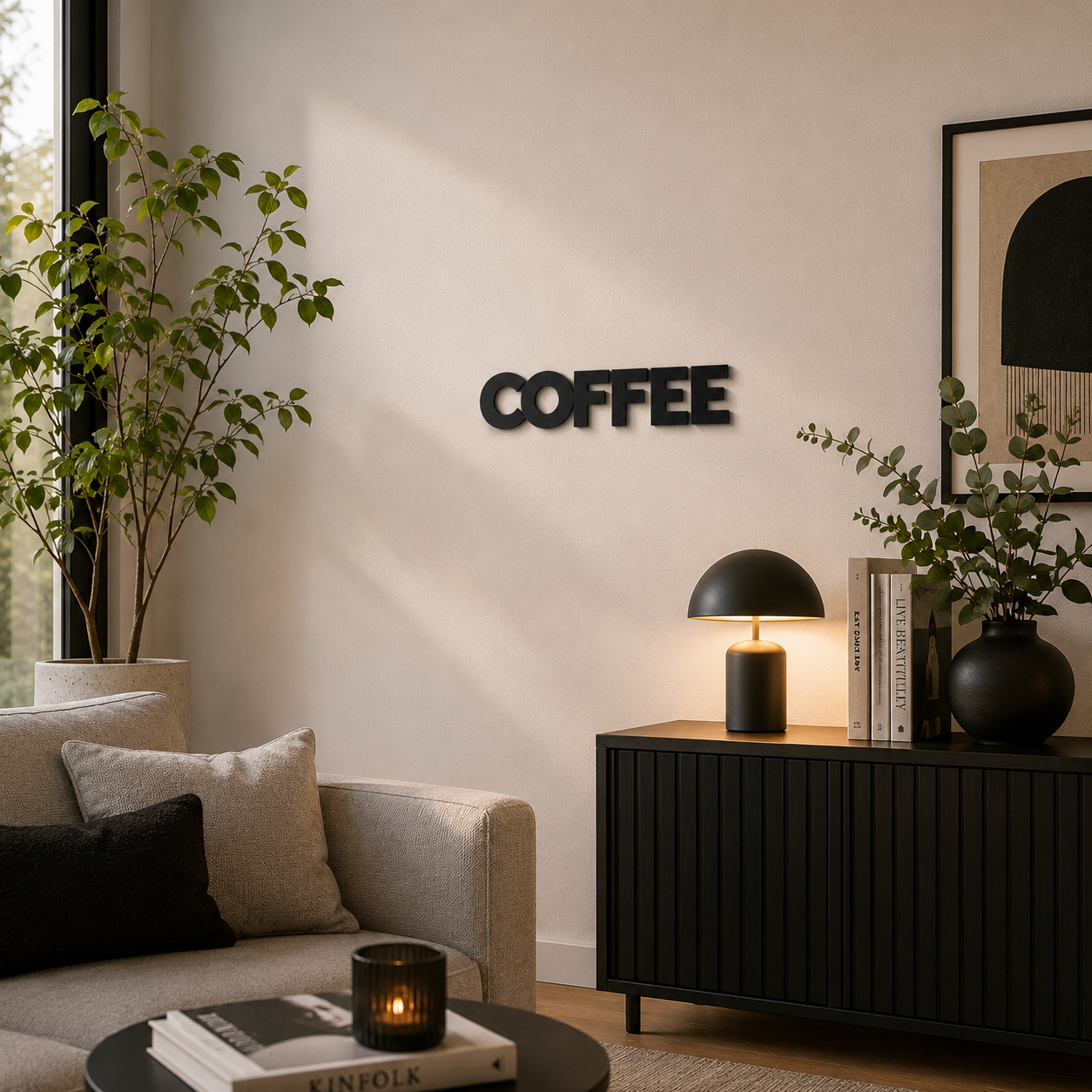 Klebendes Coffee schild als moderne Wanddekoration – Produktansicht 7