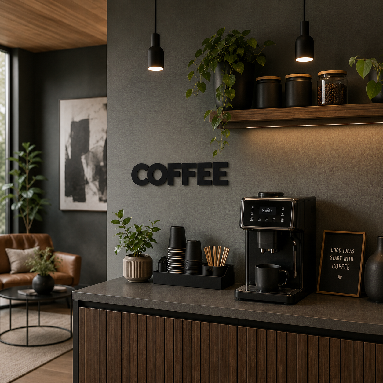 Klebendes Coffee schild als moderne Wanddekoration – Produktansicht 8