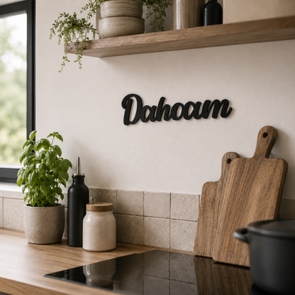 Klebendes Dahoam Schild als moderne Wanddekoration – Produktansicht 7
