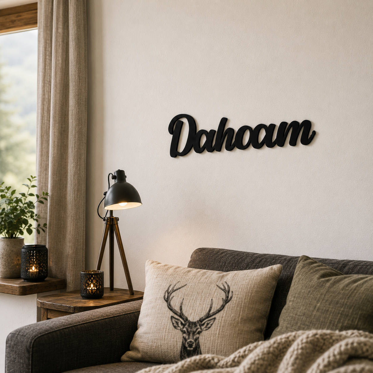 Klebendes Dahoam Schild als moderne Wanddekoration – Produktansicht 8