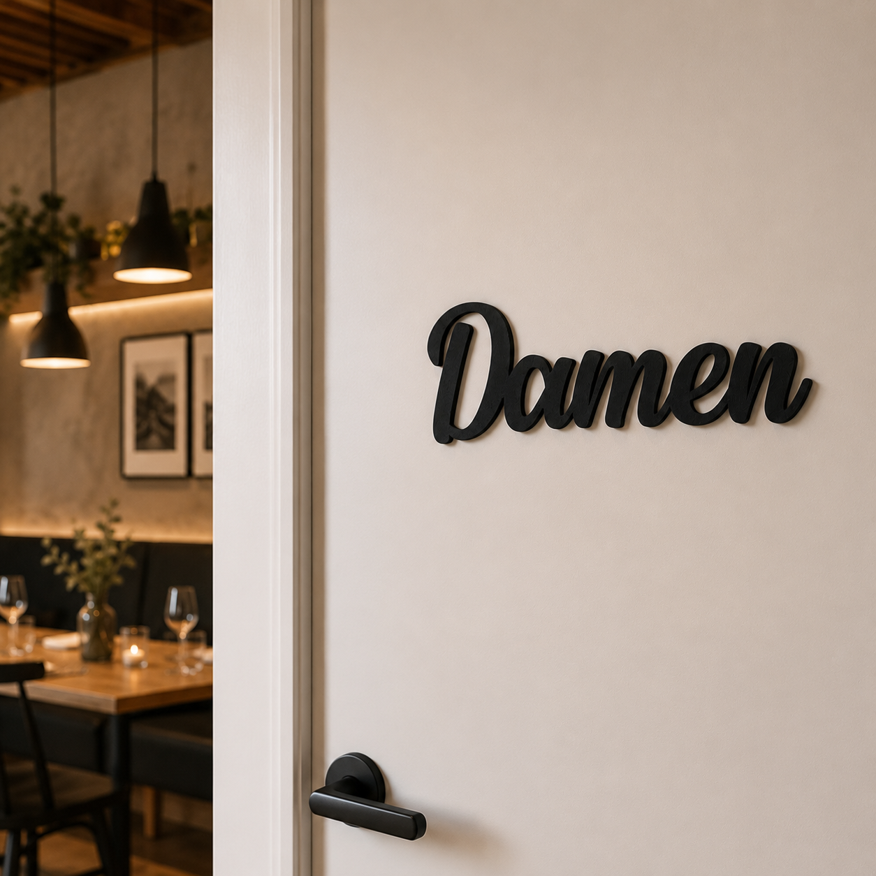 Klebendes Damen Türschild als moderne Türdekoration – Produktansicht 9