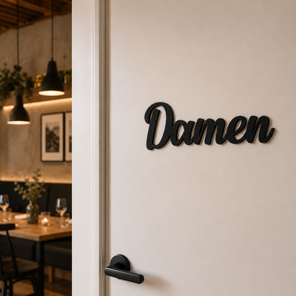 Klebendes Damen Türschild als moderne Türdekoration – Produktansicht 9