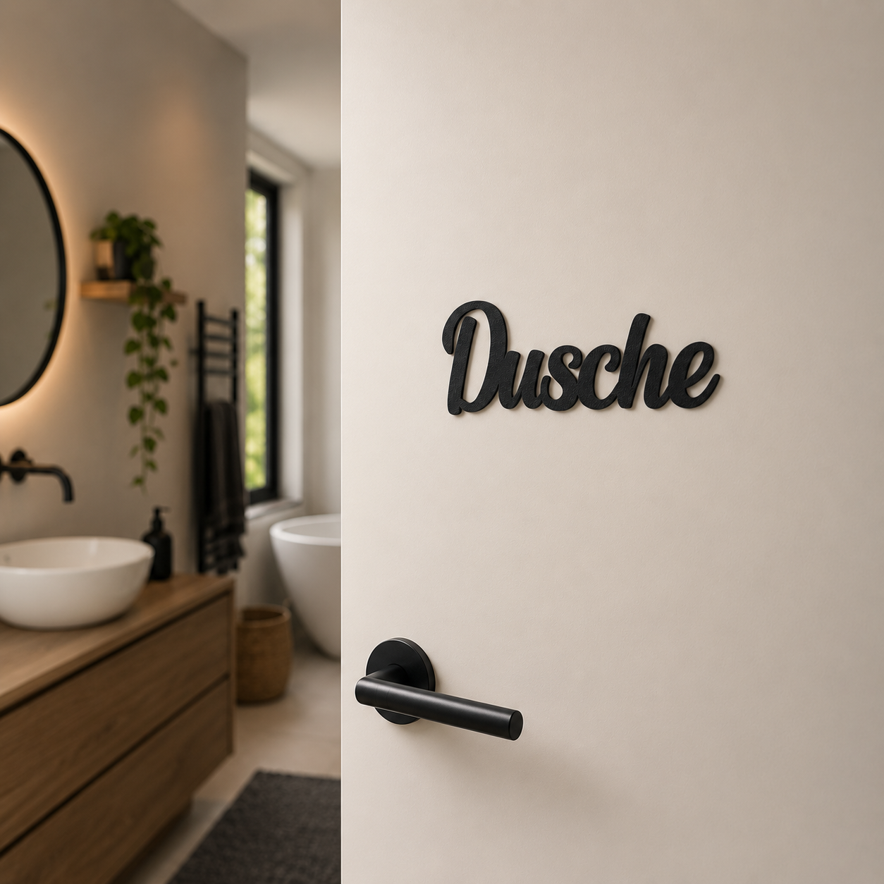 Klebendes Dusche Türschild als moderne Wanddekoration – Produktansicht 7