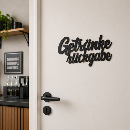 Getränkerückgabe Schild