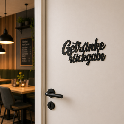 Getränkerückgabe Schild