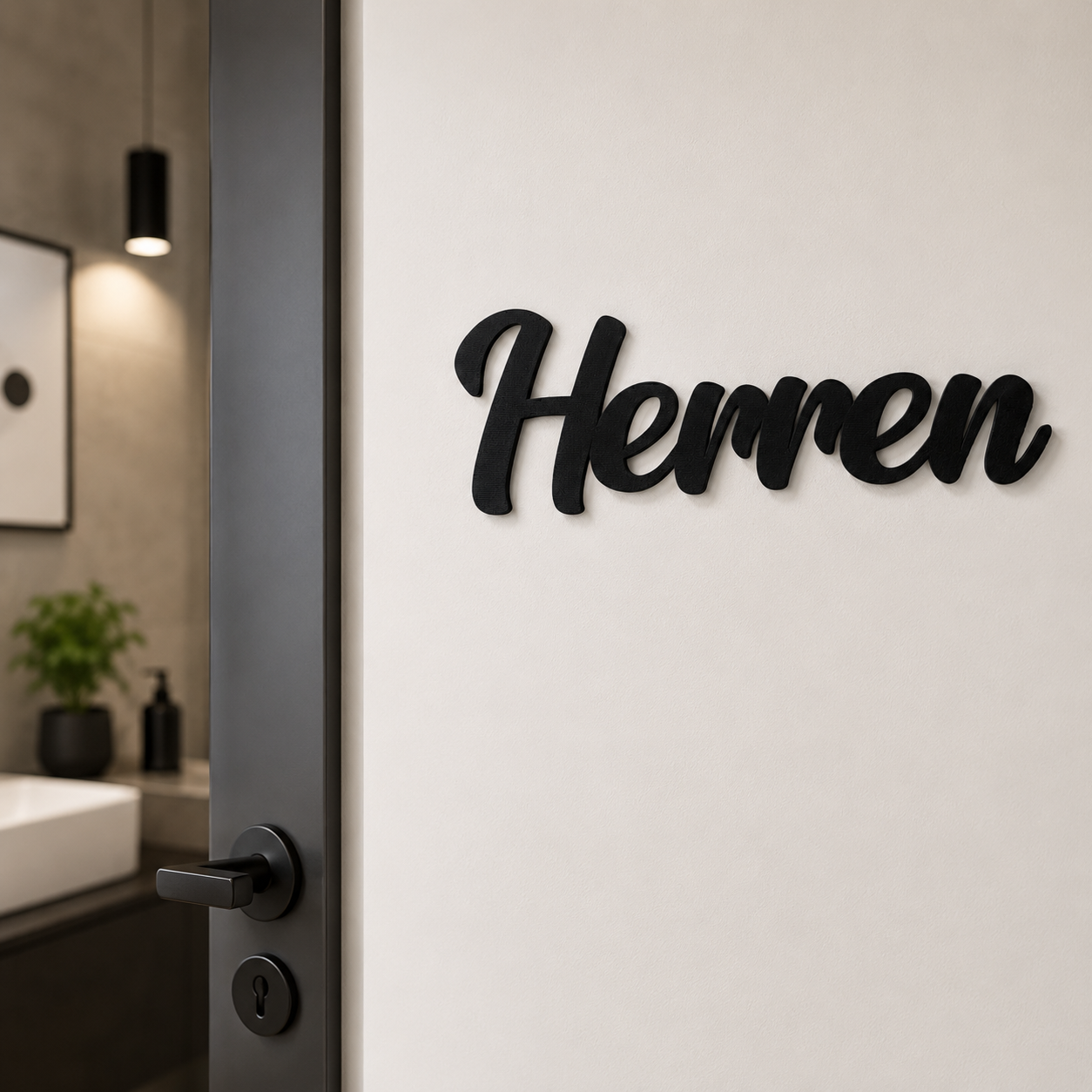 Klebendes Herren Türschild als moderne Türdekoration – Produktansicht 7