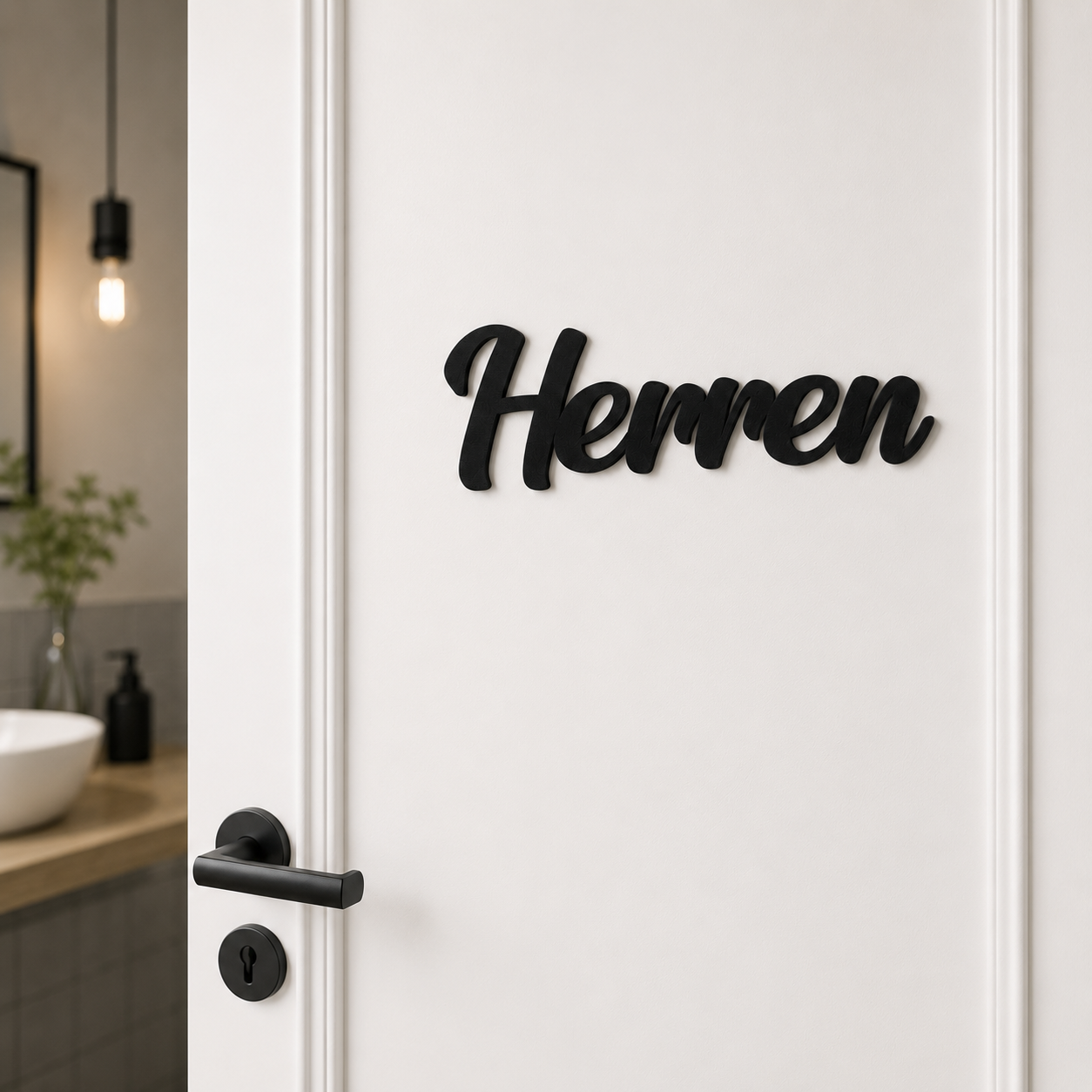 Klebendes Herren Türschild als moderne Türdekoration – Produktansicht 8