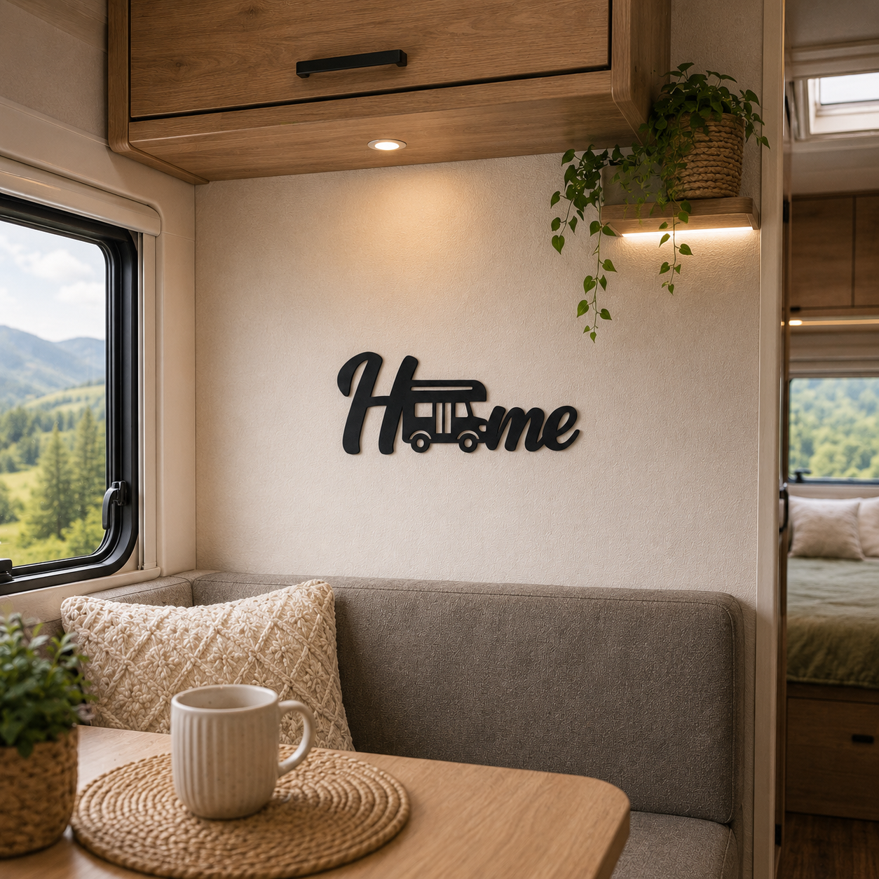Klebendes Home Schild Camper als moderne Wanddekoration – Produktansicht 6