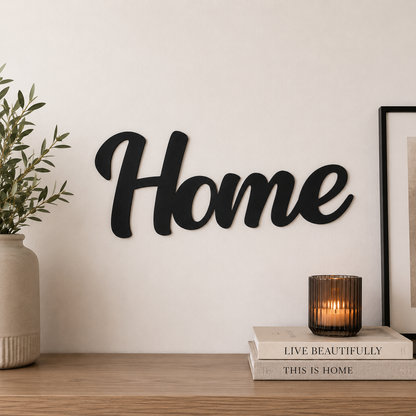 Klebendes Home Schild als moderne Wanddekoration