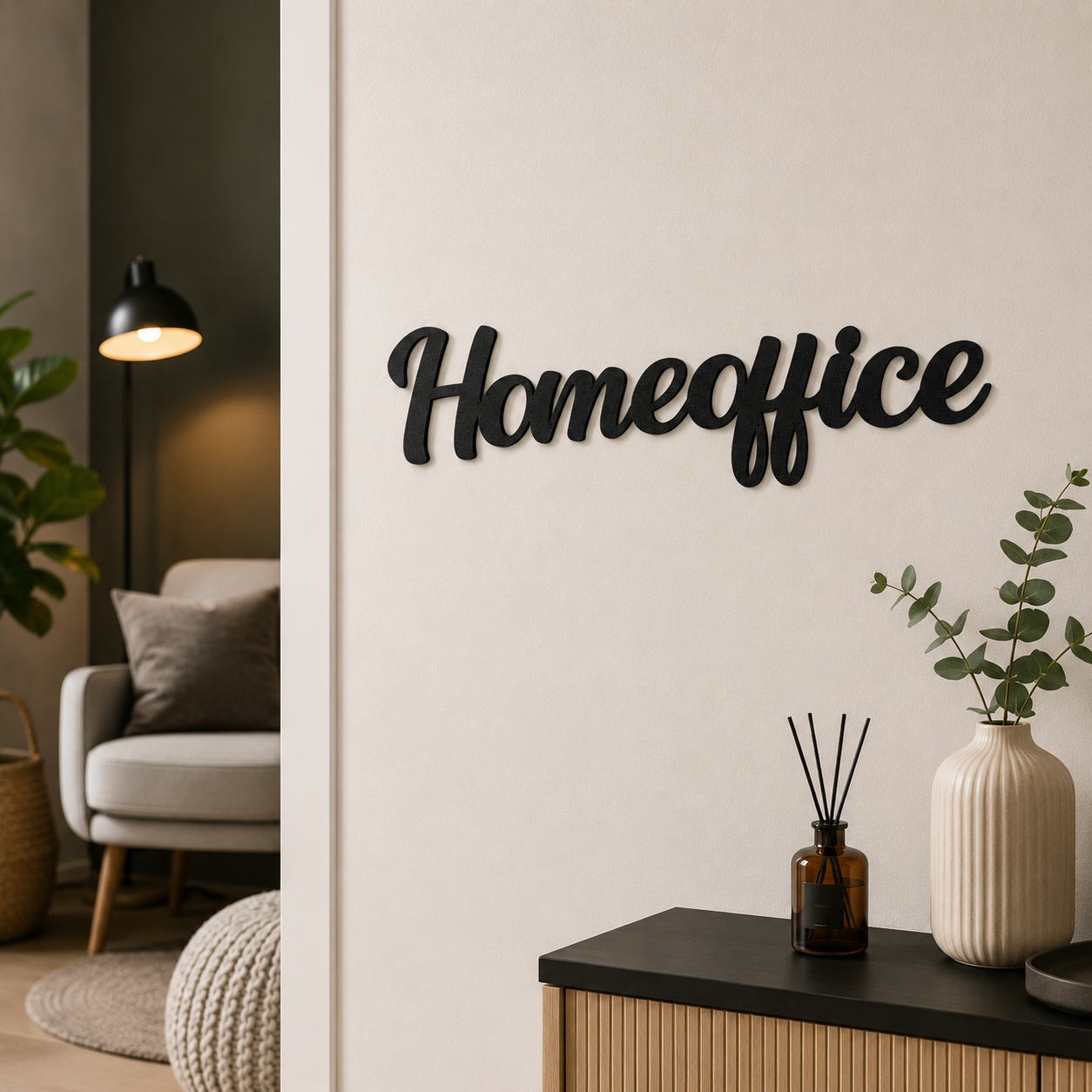 Klebendes Homeoffice Türschild als moderne Türdekoration – Produktansicht 6