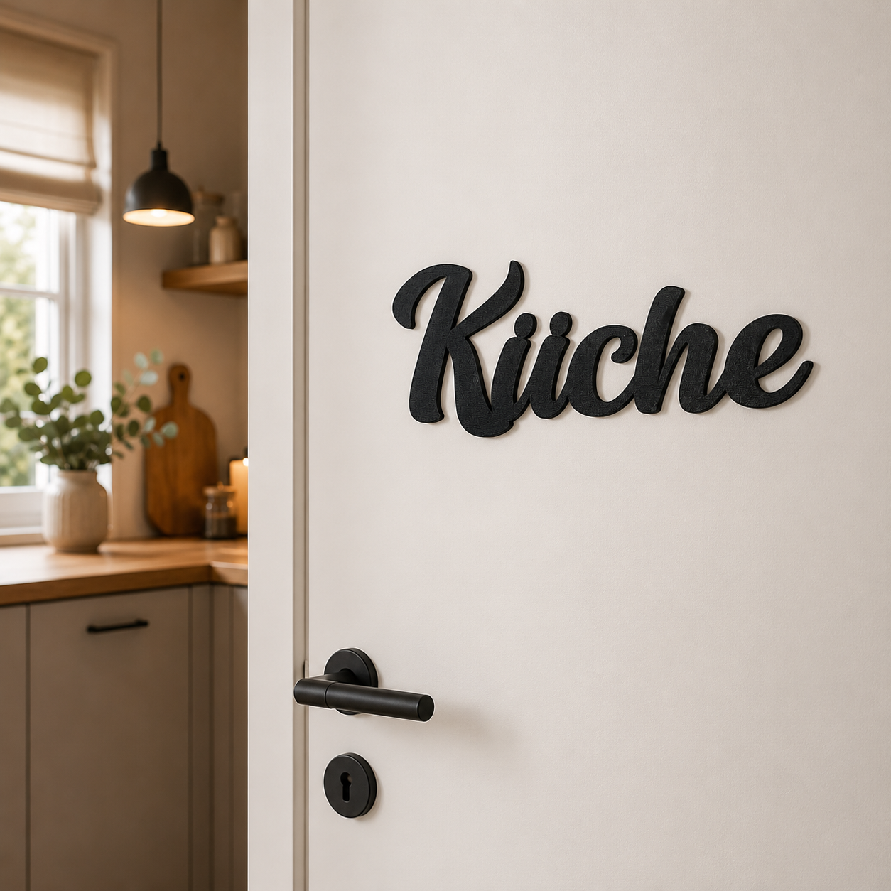Klebendes Küche Türschild als moderne Türdekoration