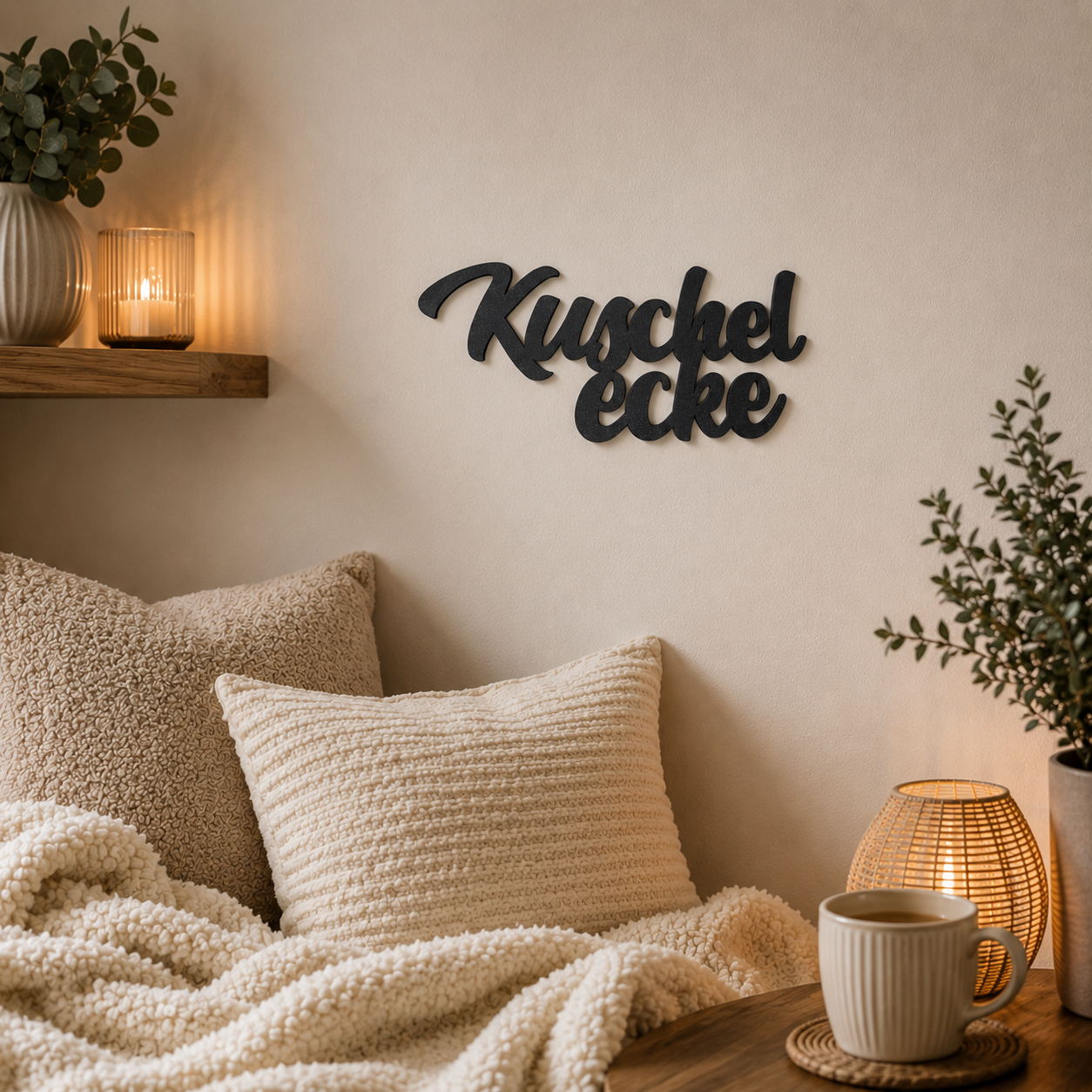 Klebendes Kuschelecke Schild als moderne Wanddekoration – Produktansicht 8