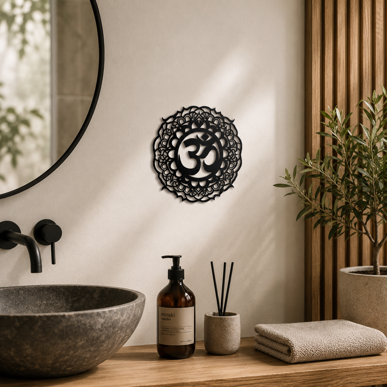 Mandala Om Schild