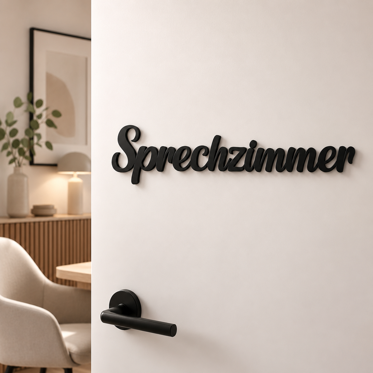 Sprechzimmer Türschild als Türdekoration, weitere Produktansicht