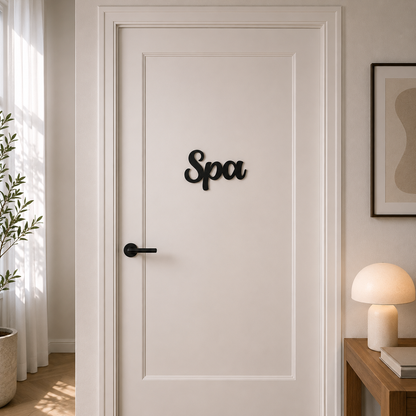 Klebendes Spa Türschild als moderne Türdekoration – Produktansicht 8