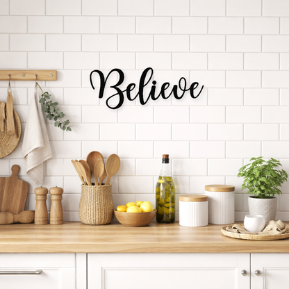Believe elegant Schild