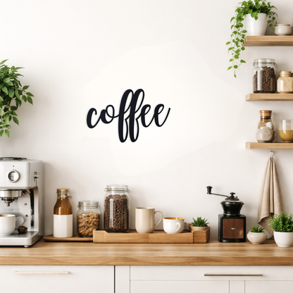 Klebendes coffee elegant Schild als moderne Wanddekoration – Produktansicht 6