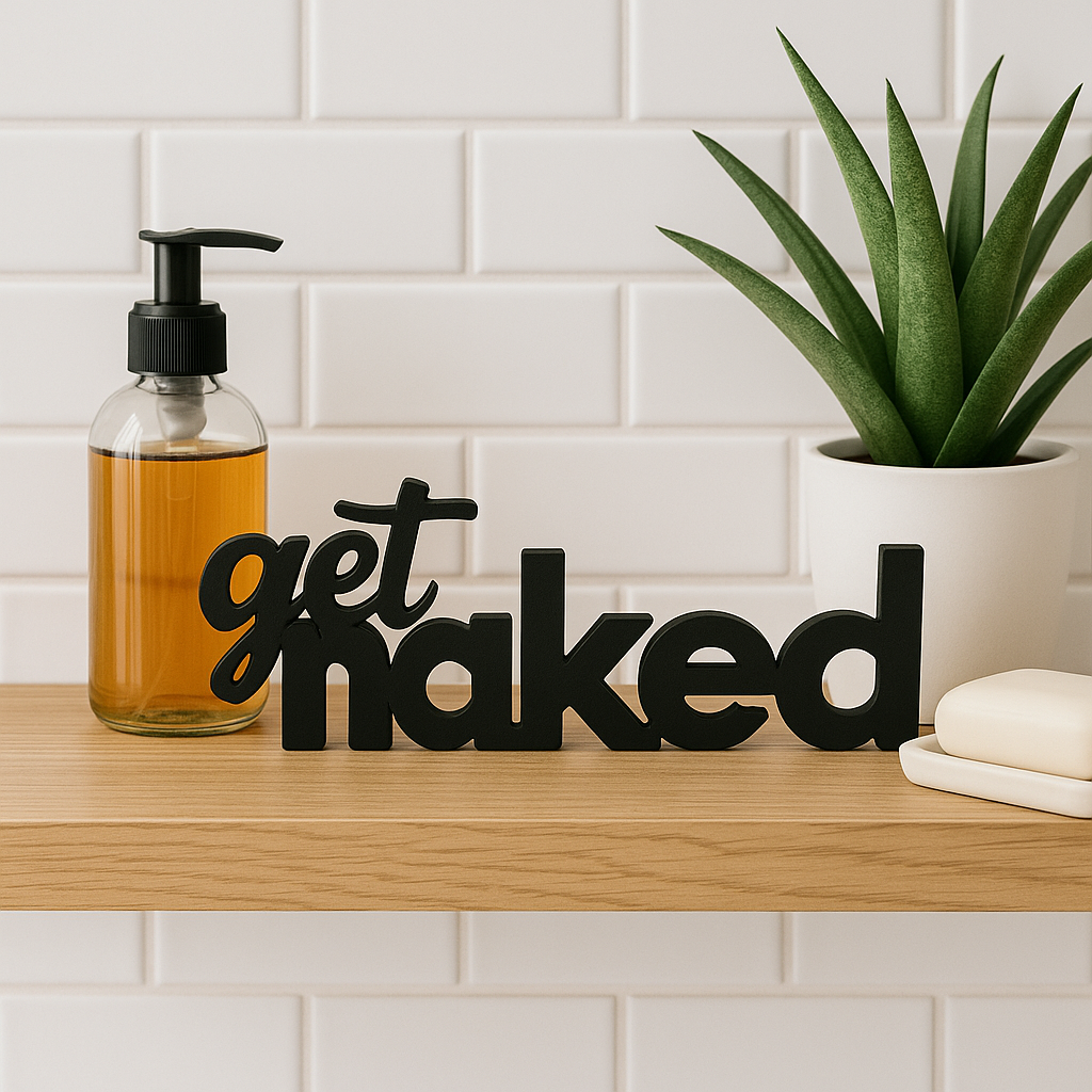 get naked Aufsteller