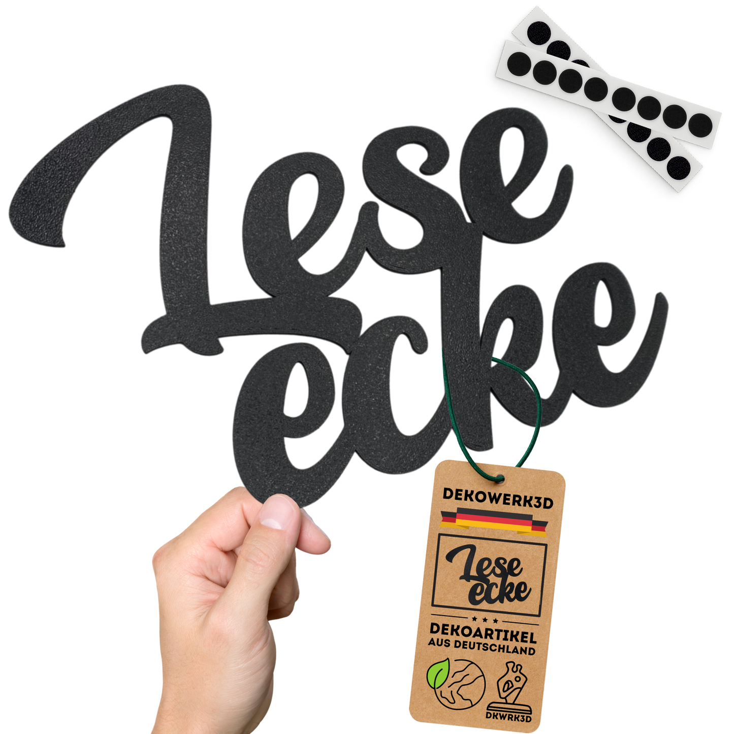 Klebendes Leseecke Schild als moderne Wanddekoration – Detailansicht