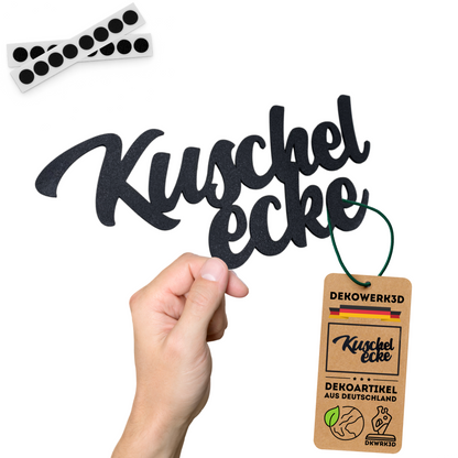 Klebendes Kuschelecke Schild als moderne Wanddekoration – Produktansicht 6