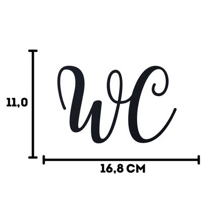 WC elegant Schild