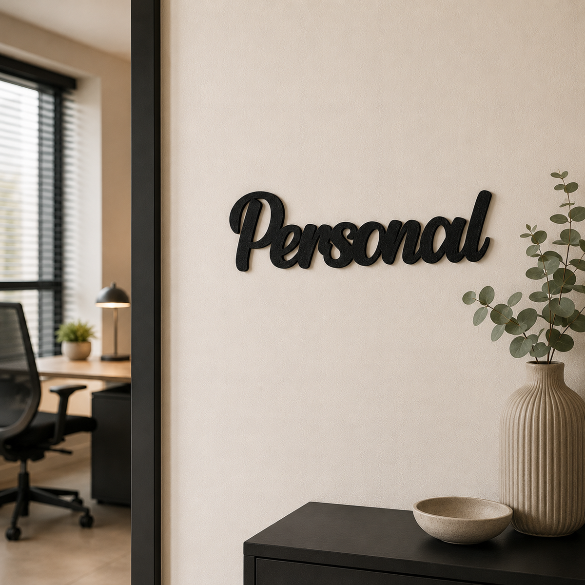 Personal Türschild – Detailansicht der hochwertigen Verarbeitung